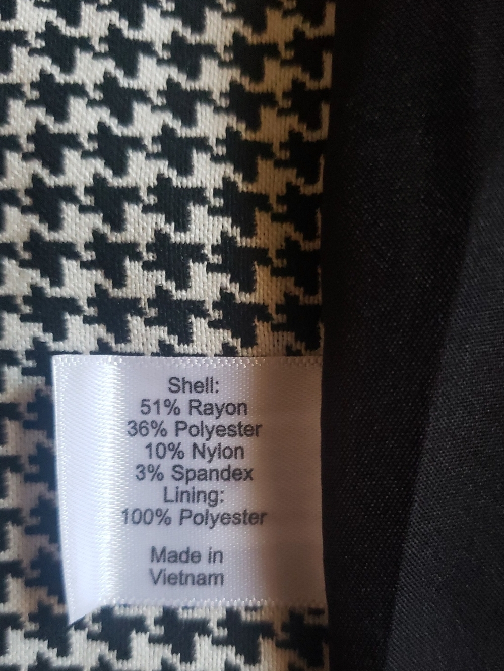 Lane Bryant , Sexy Stretch, Houndstooth Black White Blazer, Size 20 - Picture 12 of 13
